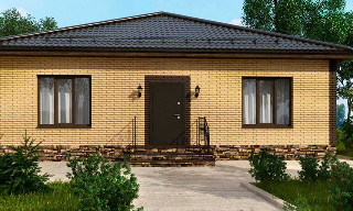 Проекты одноэтажных домов из кирпича | Строй-Улн - Ульяновск от 3588 рублей